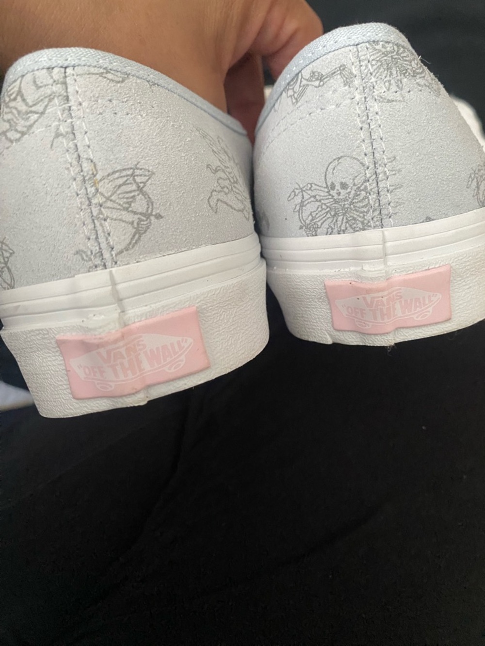 Vans Light Blue Canvas Low-Top Sneakers with Cream Laces - Picture 9 of 12